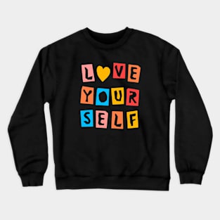 Love Yourself Cutout Crewneck Sweatshirt